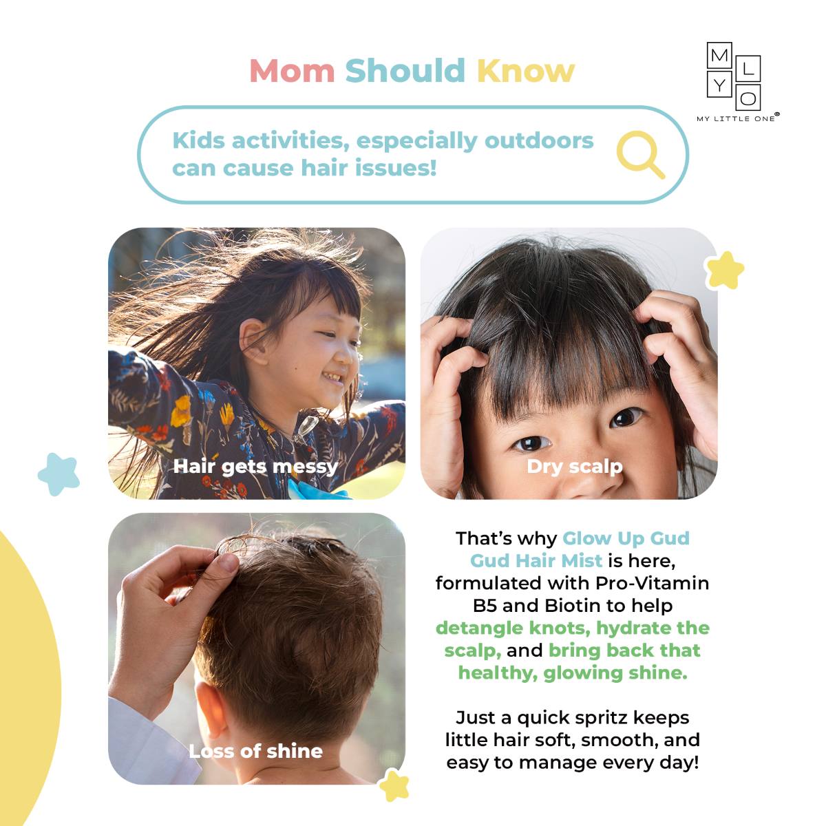 Gentle baby hair mist spray safe for newborns and sensitive scalp