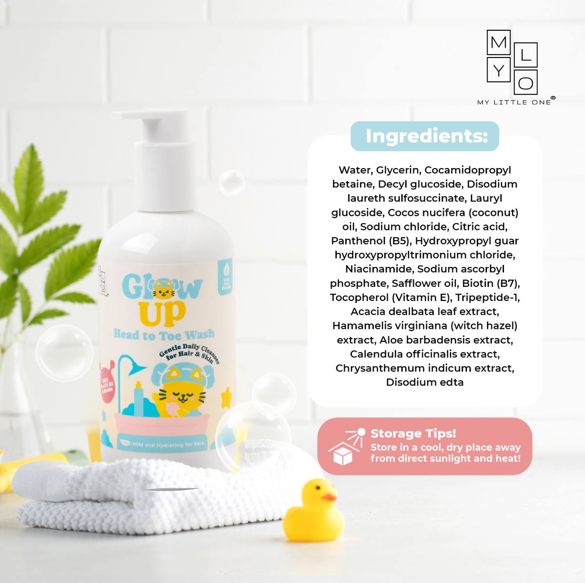 MyLO Glow Up 2-in-1 Head to Toe Wash (300ml)