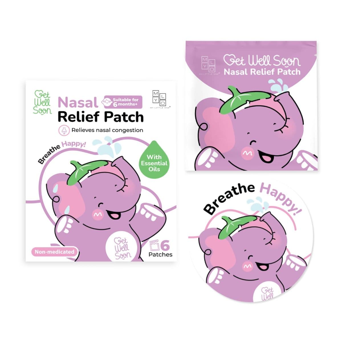 MyLO Breathe Happy Nasal Relief Patch (6 patches / box)