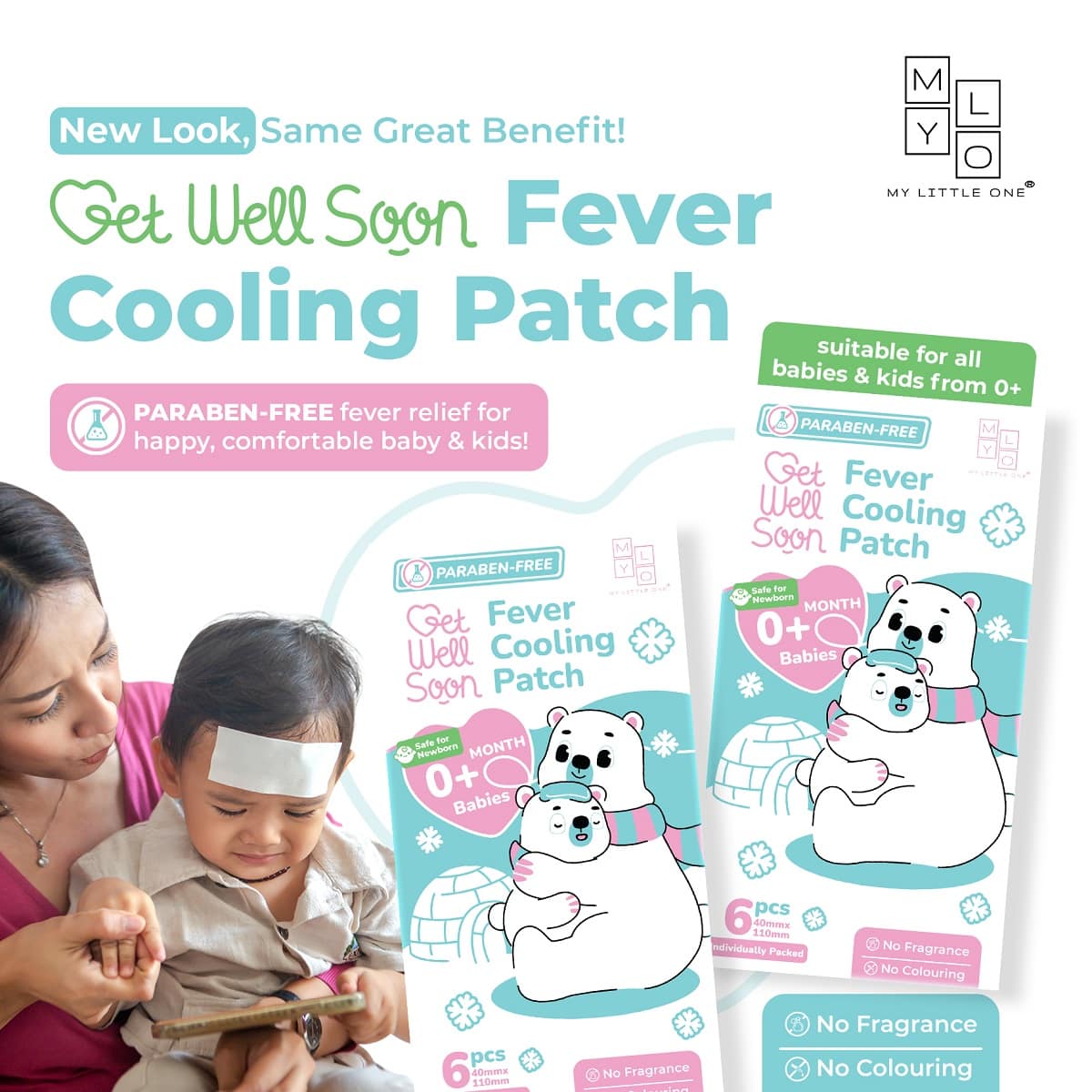 MyLO GWS Paraben Free Fever Cooling Patch (6 Patches / box)