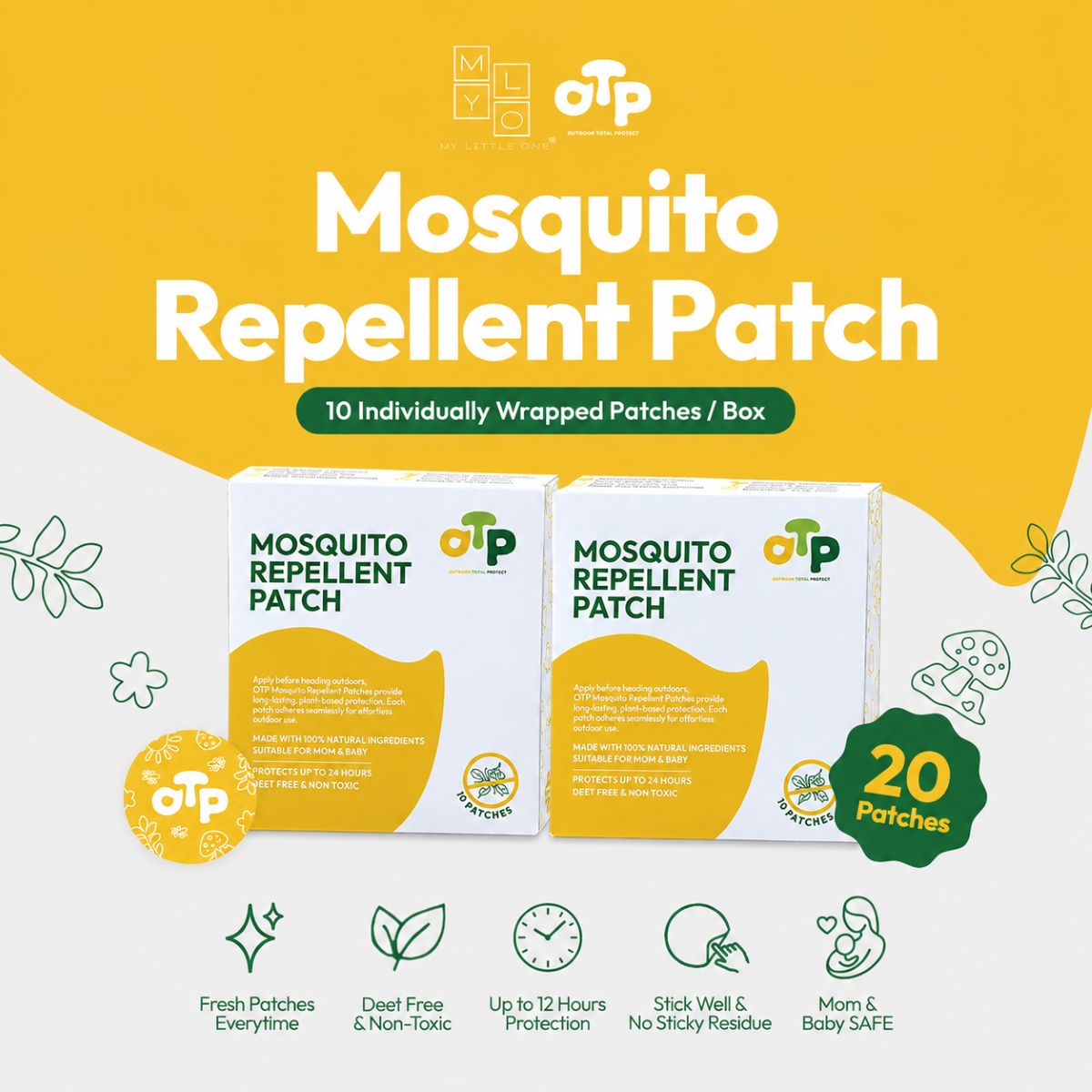 MyLO OTP Mosquito Repellent Patch (10 patches / box)