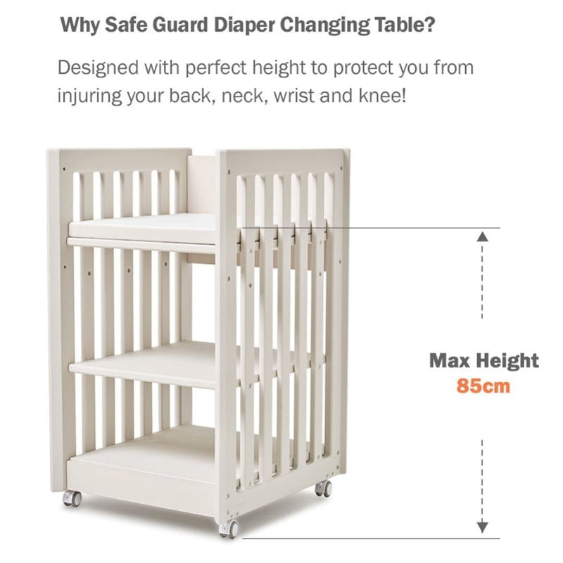 Diaper Changing that designed with perfect height (height adjustable)