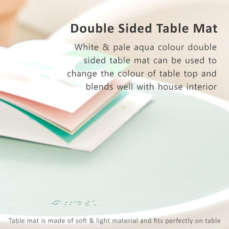 Easy Toddler Table with Double Sided Reversible Table Mat