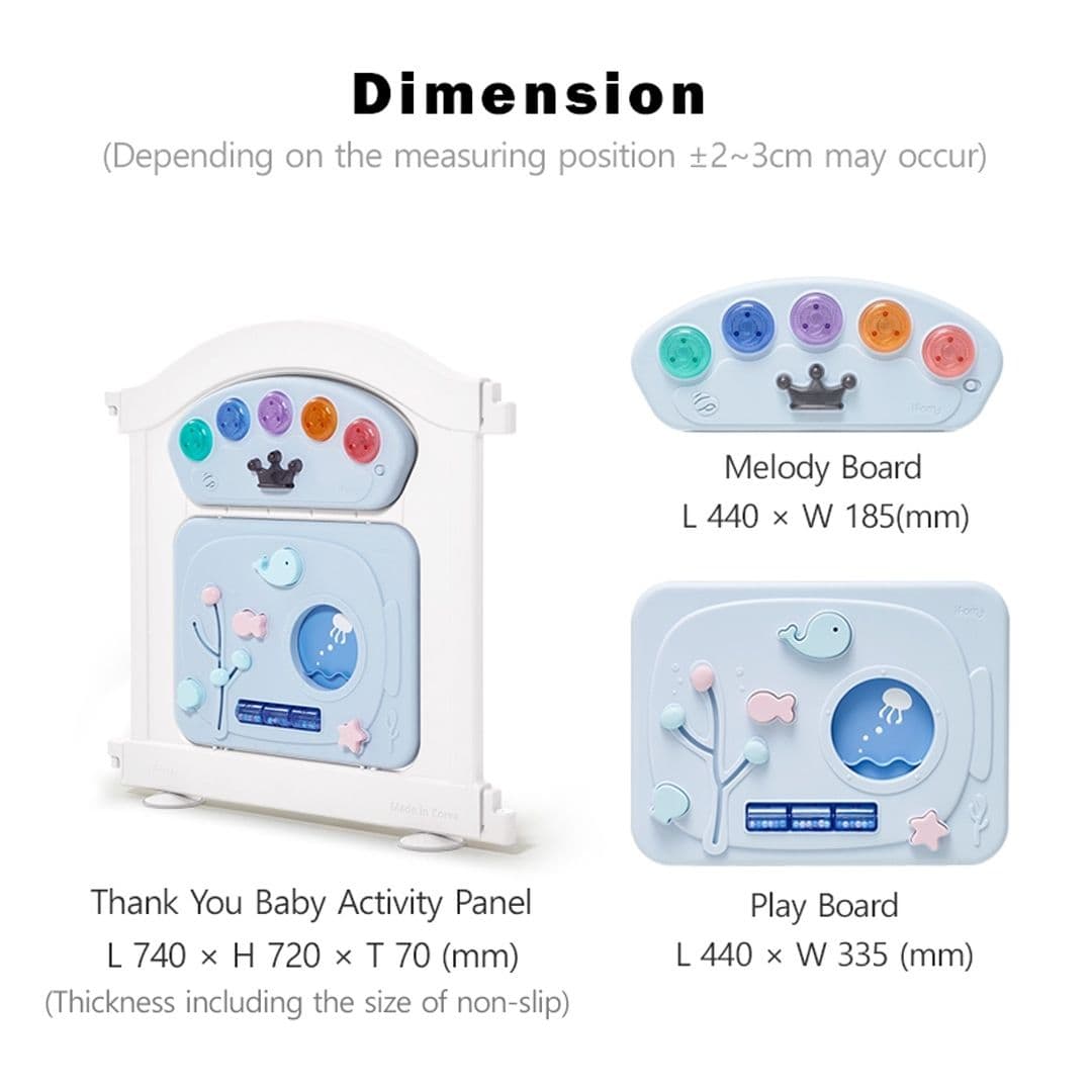 Thank You Baby Play Yard Activity Panel Dimension