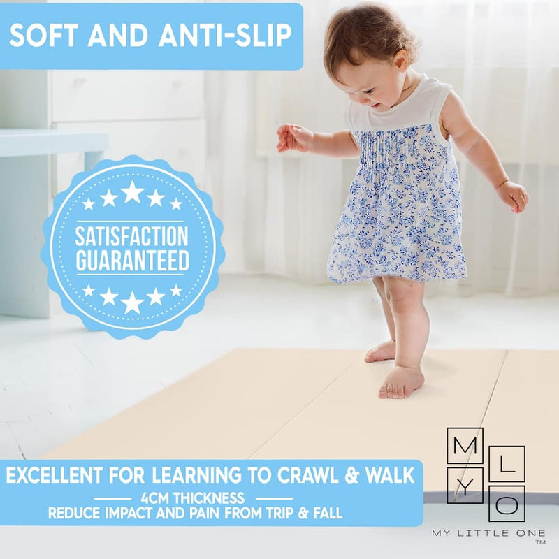 LUXE Baby Play Mat is suitable for learning to sit, crawl, stand and walk.